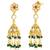 Faux ruby kundan & beads studded necklace earrings set jewelry for