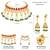 Faux ruby kundan & beads studded necklace earrings set jewelry for