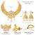 Women's white kundan & beads studded necklace jhumki earrings bharatanatyam
