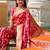 Peach woven design zari kanjeevaram saree
