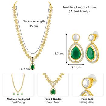 Women's necklace earrings set contemporary jewelry for women 4