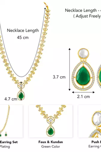 Women's necklace earrings set contemporary jewelry for women