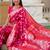 Pink woven design zari kanjeevaram saree