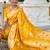Yellow woven design zari saree