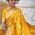 Yellow woven design zari saree