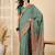 Blue woven design silk blend banarasi saree