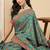 Blue woven design silk blend banarasi saree