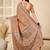 Orange woven design zari silk blend banarasi saree