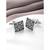 Black square designer cufflinks for men  wedding business corporate gift