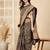 Black woven design silk blend banarasi saree