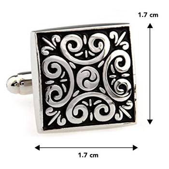 Black square designer cufflinks for men  wedding business corporate gift 4