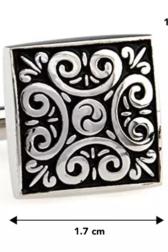 Black square designer cufflinks for men  wedding business corporate gift