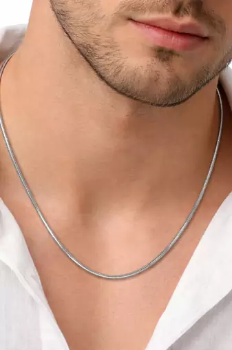 Fancy snake link chain stainless steel stylish casual design jewelry for men