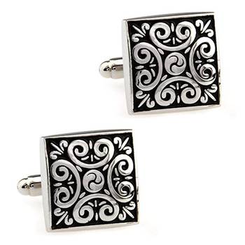 Black square designer cufflinks for men  wedding business corporate gift 5
