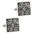 Black square designer cufflinks for men  wedding business corporate gift