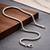 Fancy snake link chain stainless steel stylish casual design jewelry for men