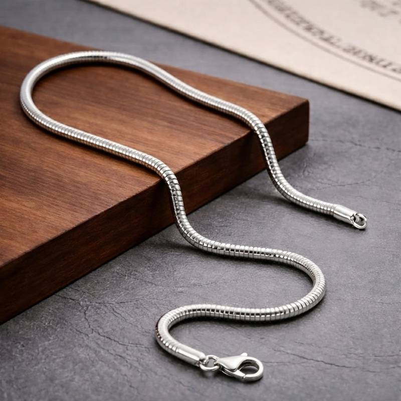 Fancy snake link chain stainless steel stylish casual design jewelry for men