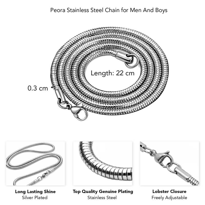 Fancy snake link chain stainless steel stylish casual design jewelry for men