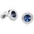 Circular blue crystal cufflinks for men  wedding business gift