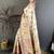 Off white floral zari silk blend jamdani saree