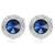 Circular blue crystal cufflinks for men  wedding business gift