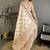 Off white floral zari silk blend jamdani saree