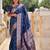 Blue woven design zari kanjeevaram saree