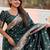 Green ethnic motifs woven design kanjeevaram saree