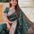 Green ethnic motifs woven design kanjeevaram saree