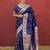 Blue woven design zari kanjeevaram saree