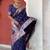 Blue woven design zari kanjeevaram saree