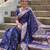 Blue woven design zari kanjeevaram saree