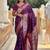 Purple woven design zari kanjeevaram saree