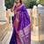 Purple woven design zari kanjeevaram saree