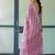 Pink leheriya zari  linen saree