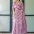 Pink leheriya zari  linen saree