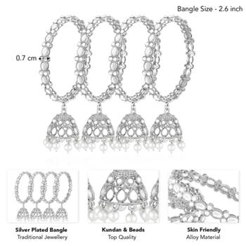 Latkan bangles ethnic jewelry for women (size - 2.6 inch, set of 4) 3