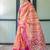 Yellow leheriya printed zari  linen saree