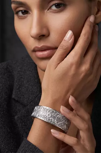 Engraved cuff bracelet for women