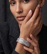Engraved cuff bracelet for women