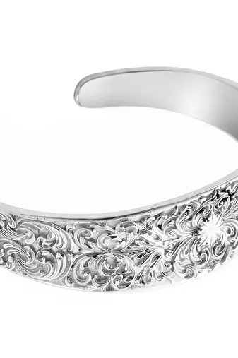Engraved cuff bracelet for women