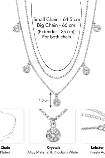 Stylish 2 layer belly chain kamarband crystals studded festive occasion jewelry for women