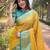 Yellow ethnic motifs woven design zari kanjeevaram saree