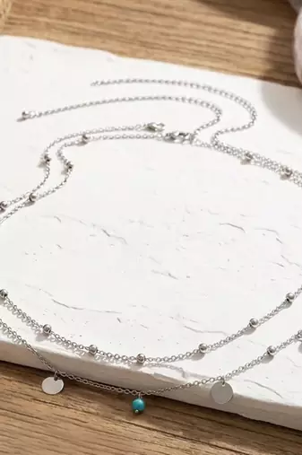 Stylish 2 layer belly chain kamarband beads studded festive occasion jewelry for women