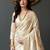 Cream woven design zari banarasi saree