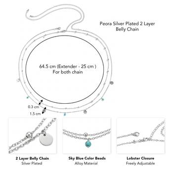 Stylish 2 layer belly chain kamarband beads studded festive occasion jewelry for women 4