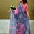 Pink paisley zari  linen ready to wear tussar saree
