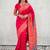 Pink woven design zari silk blend paithani saree