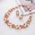Pearl collection rose cubic zirconia studded choker necklace earring