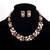 Pearl collection rose cubic zirconia studded choker necklace earring